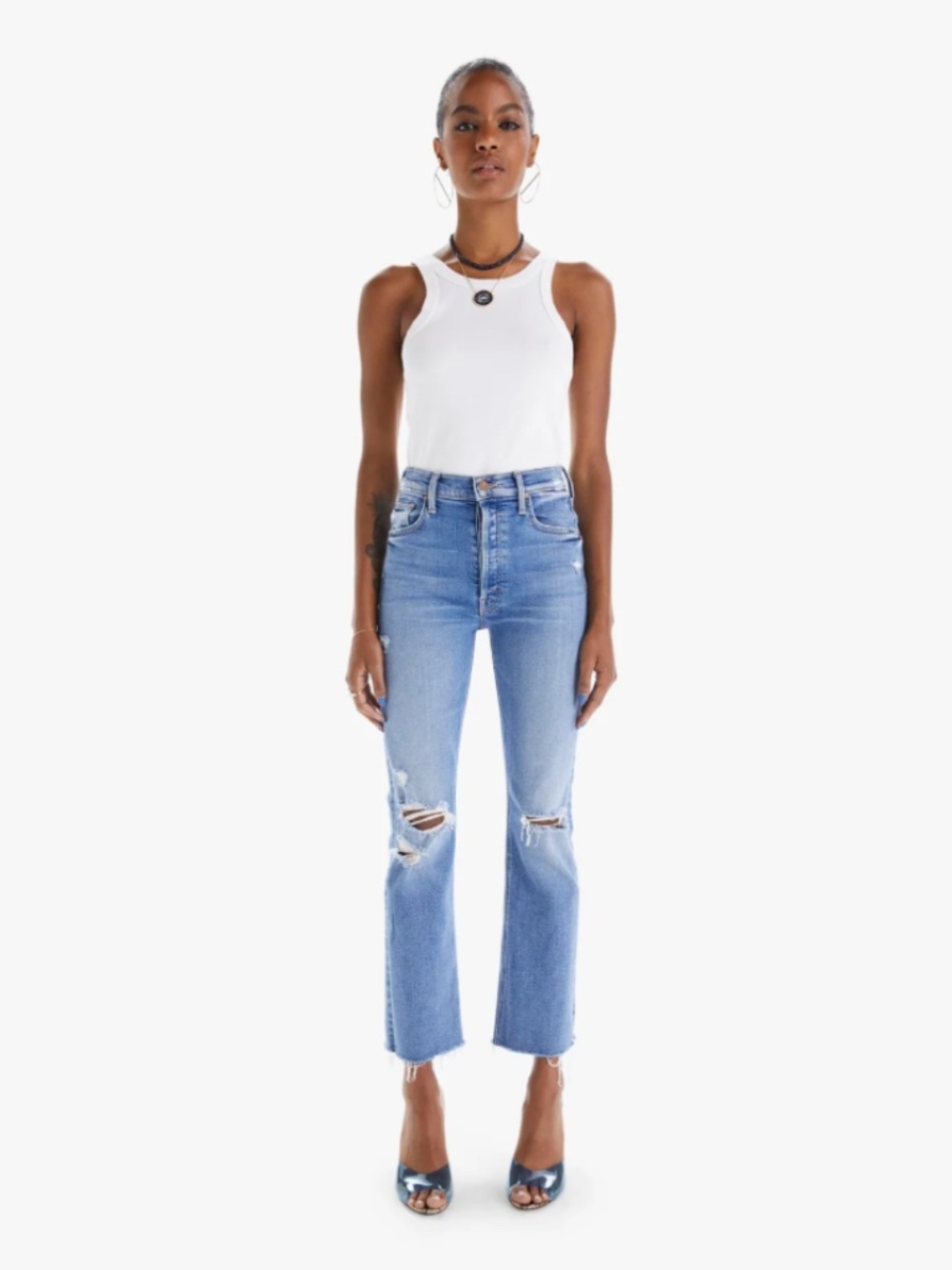 MOTHER The Tripper Ankle Fray Jeans – Play Like A Pirate – Size 24